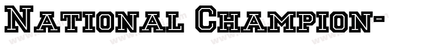 National Champion字体转换